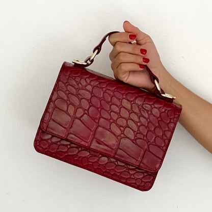 Bolso Croc Rojo